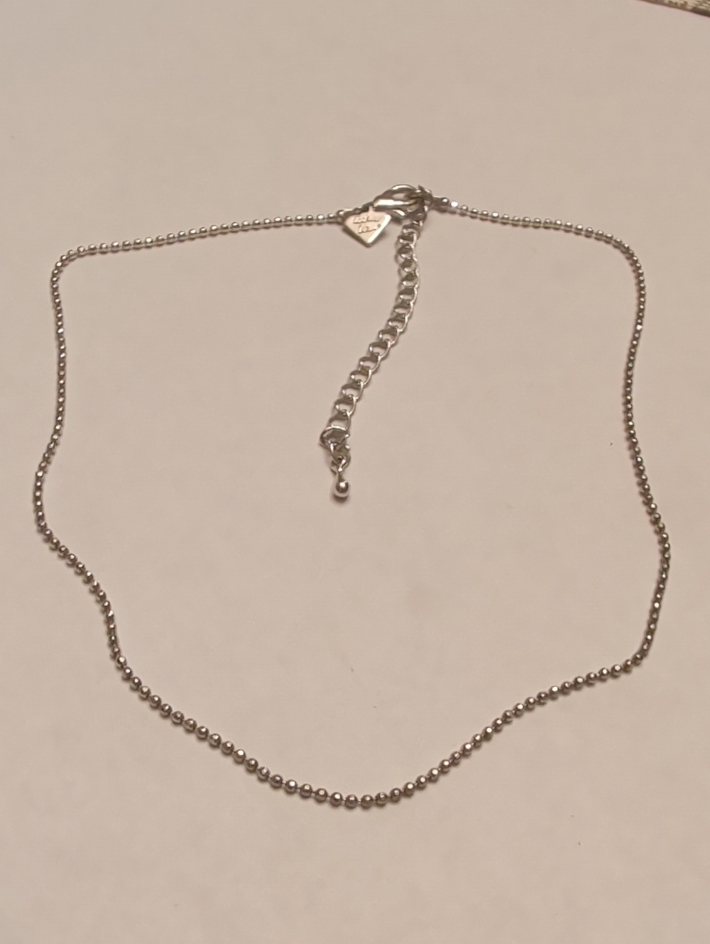 Cookie Lee Silver Beaded Chain Necklace